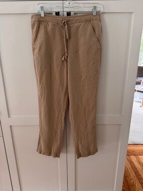 JCrew Linen Blend Pull-On Pants